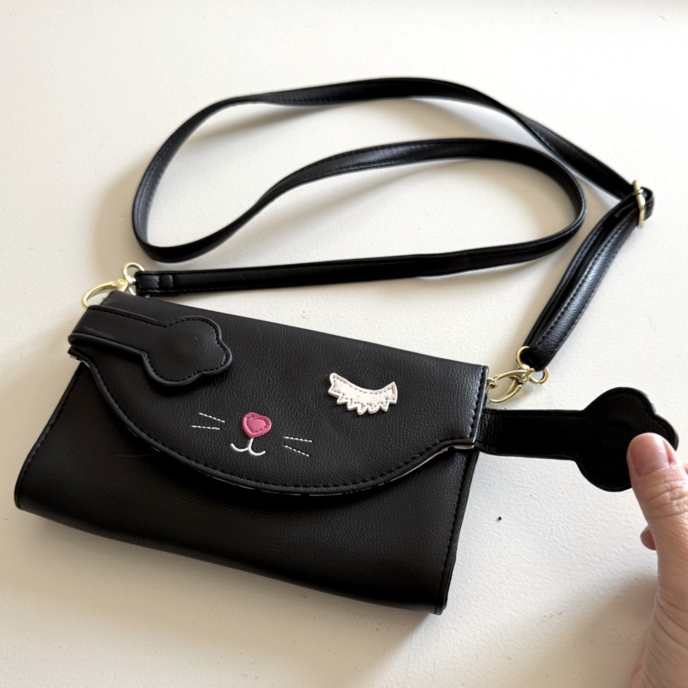 Nwot Betsy Johnson Peekaboo Kitty Wallet Purse